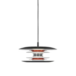 Belid Diablo Pendelleuchte 300mm schwarz matt rot G9