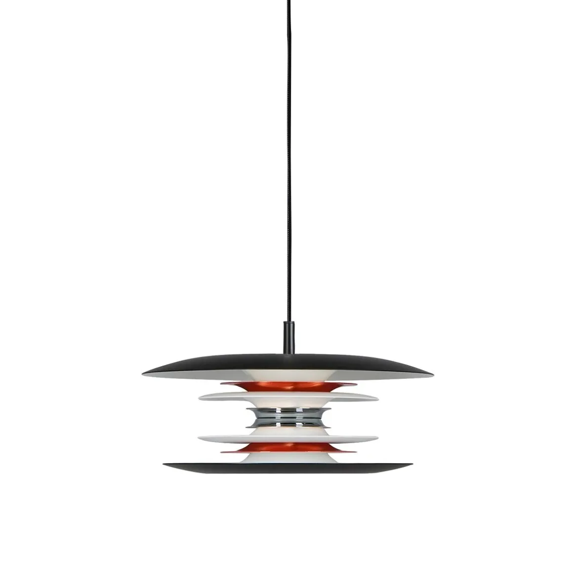 Belid Diablo Pendelleuchte 300mm schwarz matt rot G9