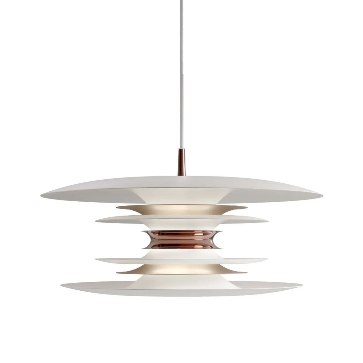Belid Diablo Pendelleuchte 500mm weiss rosé silber