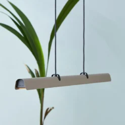 BELID Fold linear G2 LED Pendelleuchte sand dimmbar