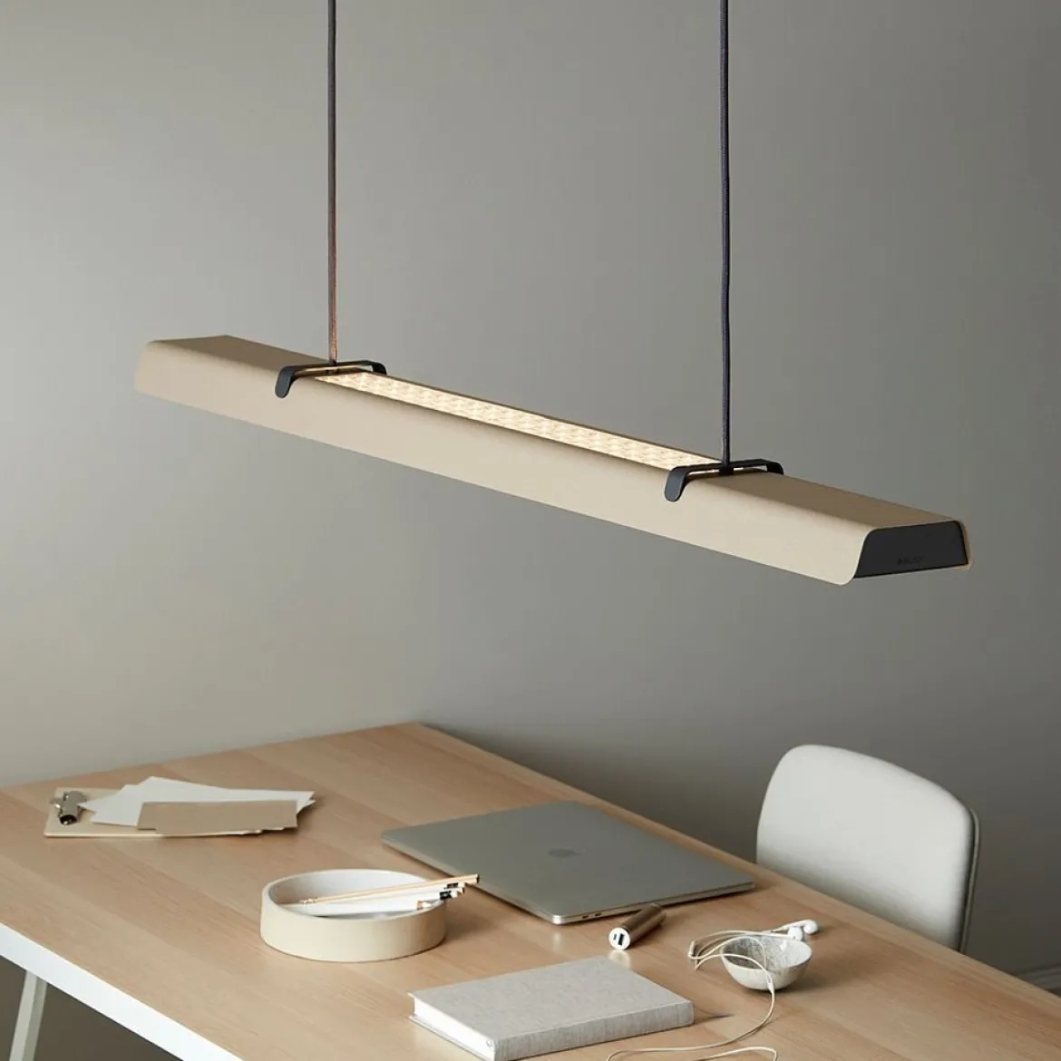 BELID Fold office G2 LED Pendelleuchte UP DOWN sand dimmbar
