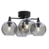 BELID Leuchten 20098673 Deckenleuchte Gloria 4-flammig 46cm Schwarz Rauchglas