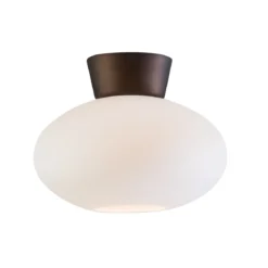 BELID Leuchten No. 2236107389 Deckenleuchte Bullo kupferfarben opal 27cm E27