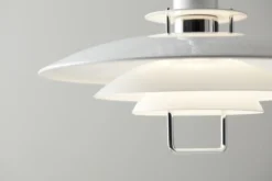 BELID Leuchten No. 121414 E27 Pendelleuchte Primus II weiß chrom 43cm
