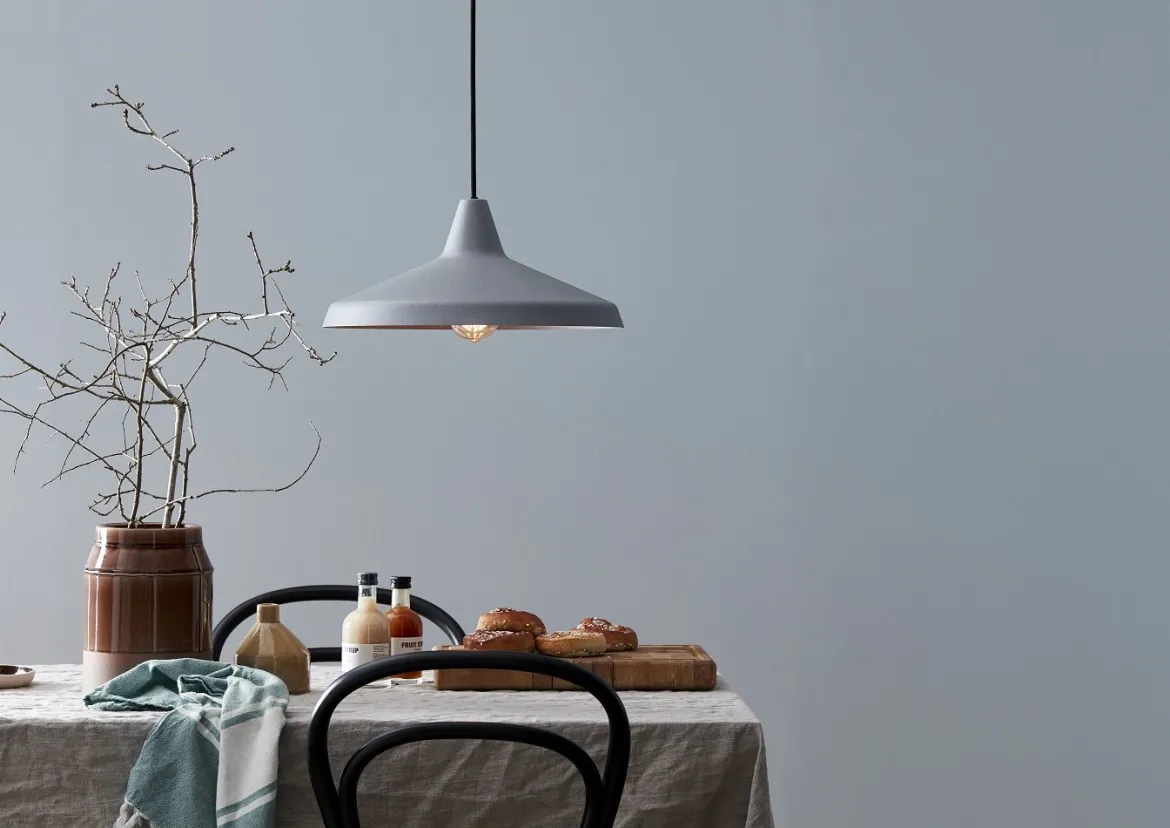 BELID Leuchten No. 1809215 Pendelleuchte Titan Grau 40cm E27