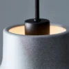 BELID Leuchten No. 1031086215 Pendelleuchte Gong Grau Schwarz 25cm E27