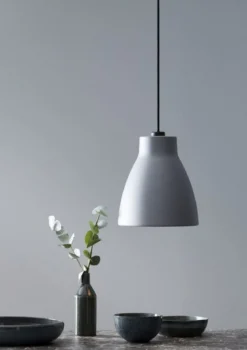 BELID Leuchten No. 1031086215 Pendelleuchte Gong Grau Schwarz 25cm E27