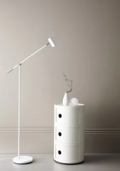 BELID Leuchten No. 375336 Stehleuchte Cato Weiss GU4 134cm dimmbar