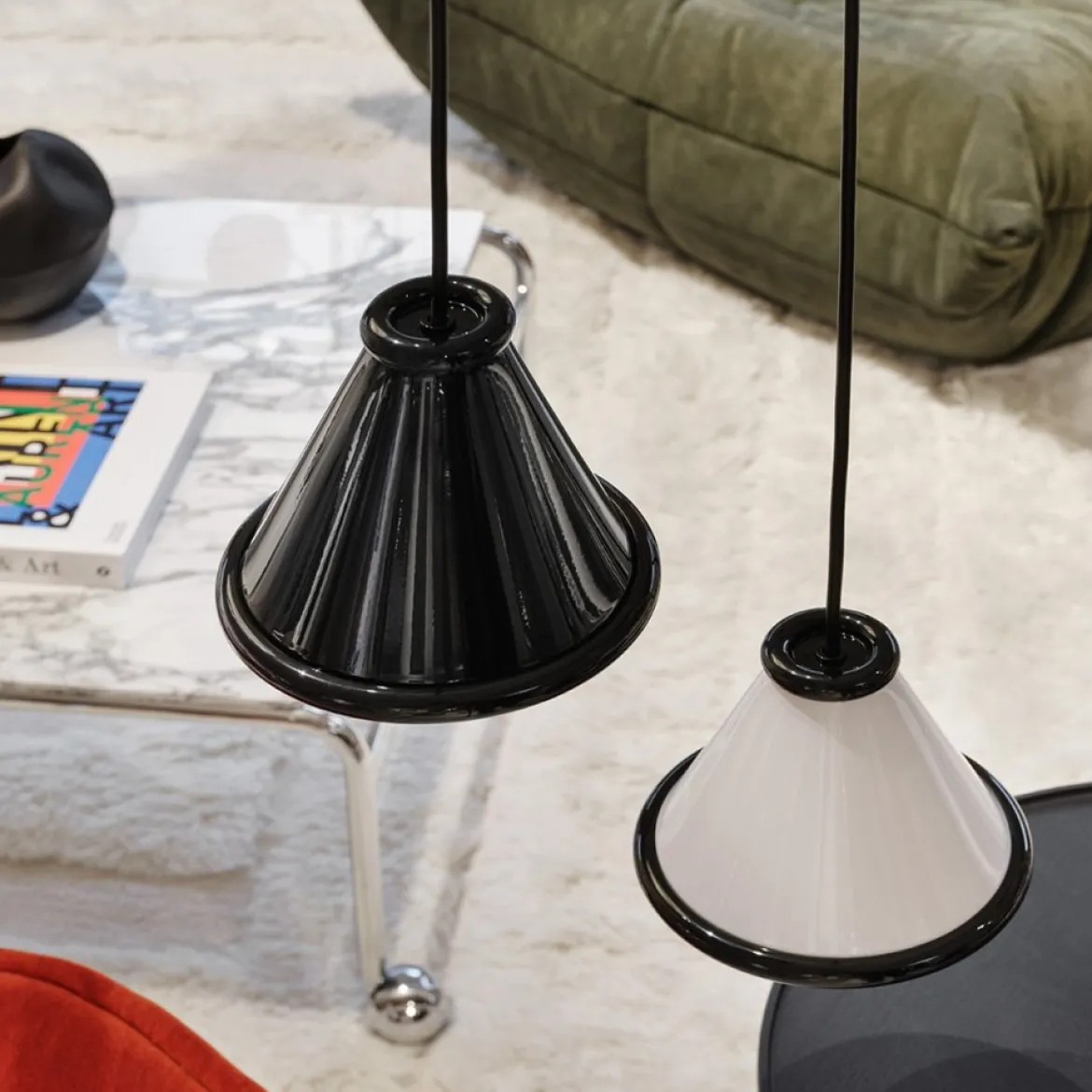 Belid Pendelleuchte Belle 15cm schwarz glänzend 2700K