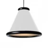 Belid Pendelleuchte Belle 36cm Weiß glänzend Schwarz glänzend 2700K