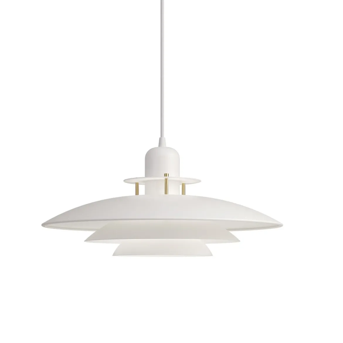 Belid Primus IV Pendelleuchte weiss messing 430mm E27