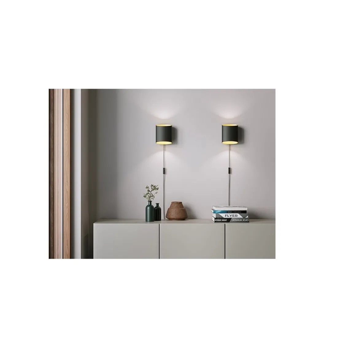 Belid Sinne Wandleuchte schwarz messing G9