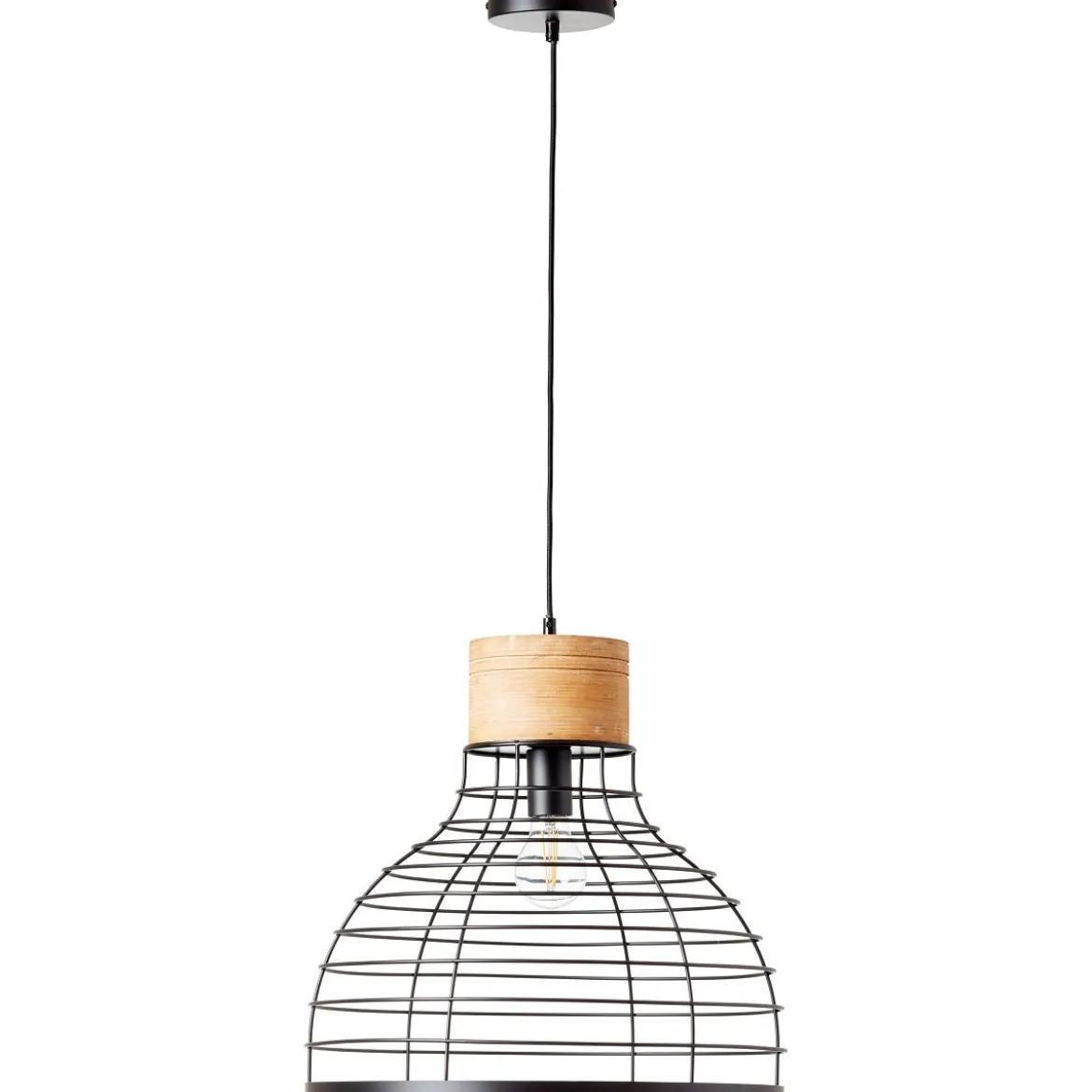 Brilliant AG Leuchten 99560-76 Avia Pendelleuchte 47cm schwarz holz