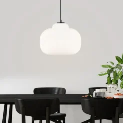Brilliant AG Leuchten 99860-05 Blop Pendelleuchte 30cm Glas weiß