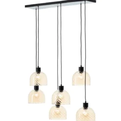 Brilliant AG Leuchten 60110-20 Casto Pendelleuchte 6-flammig schwarz bernstein