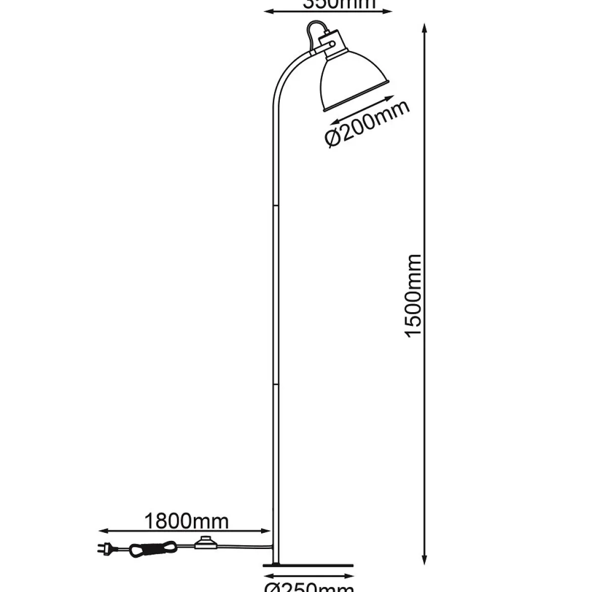 Brilliant AG Leuchten 94556-04 Erena Standleuchte hellrosa 150cm