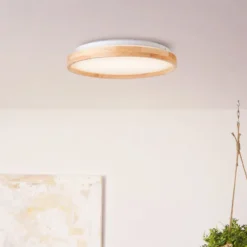 Brilliant AG Leuchten G99794-75 Alson LED Deckenleuchte 39cm holz hell weiß