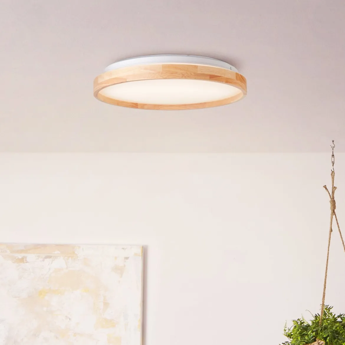 Brilliant AG Leuchten G99794-75 Alson LED Deckenleuchte 39cm holz hell weiß