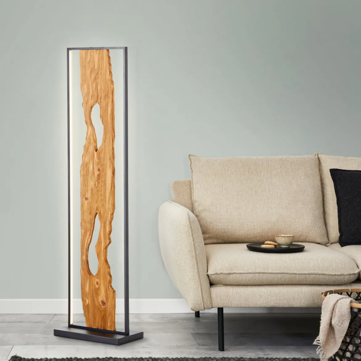 Brilliant AG Leuchten G94542-76 Chaumont Standleuchte 120cm schwarz holz