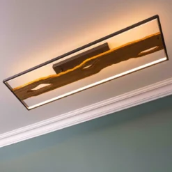 Brilliant AG Leuchten G80114-76 Chaumont LED Deckenleuchte 100x30cm schwarz holz