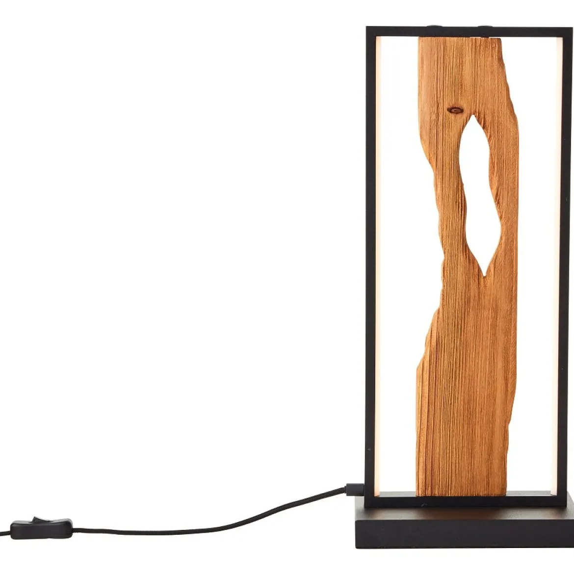 Brilliant AG Leuchten G94541-76 Chaumont Tischleuchte 50cm schwarz holz