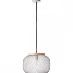 Brilliant AG Leuchten 99111-40 Giada Pendelleuchte 1-flammig 39cm grau holz