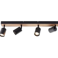 Brilliant AG Leuchten G93071-76 Jello Wood LED Spotbalken 4-flammig schwarz holz