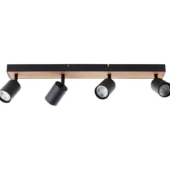 Brilliant AG Leuchten G93071-76 Jello Wood LED Spotbalken 4-flammig schwarz holz