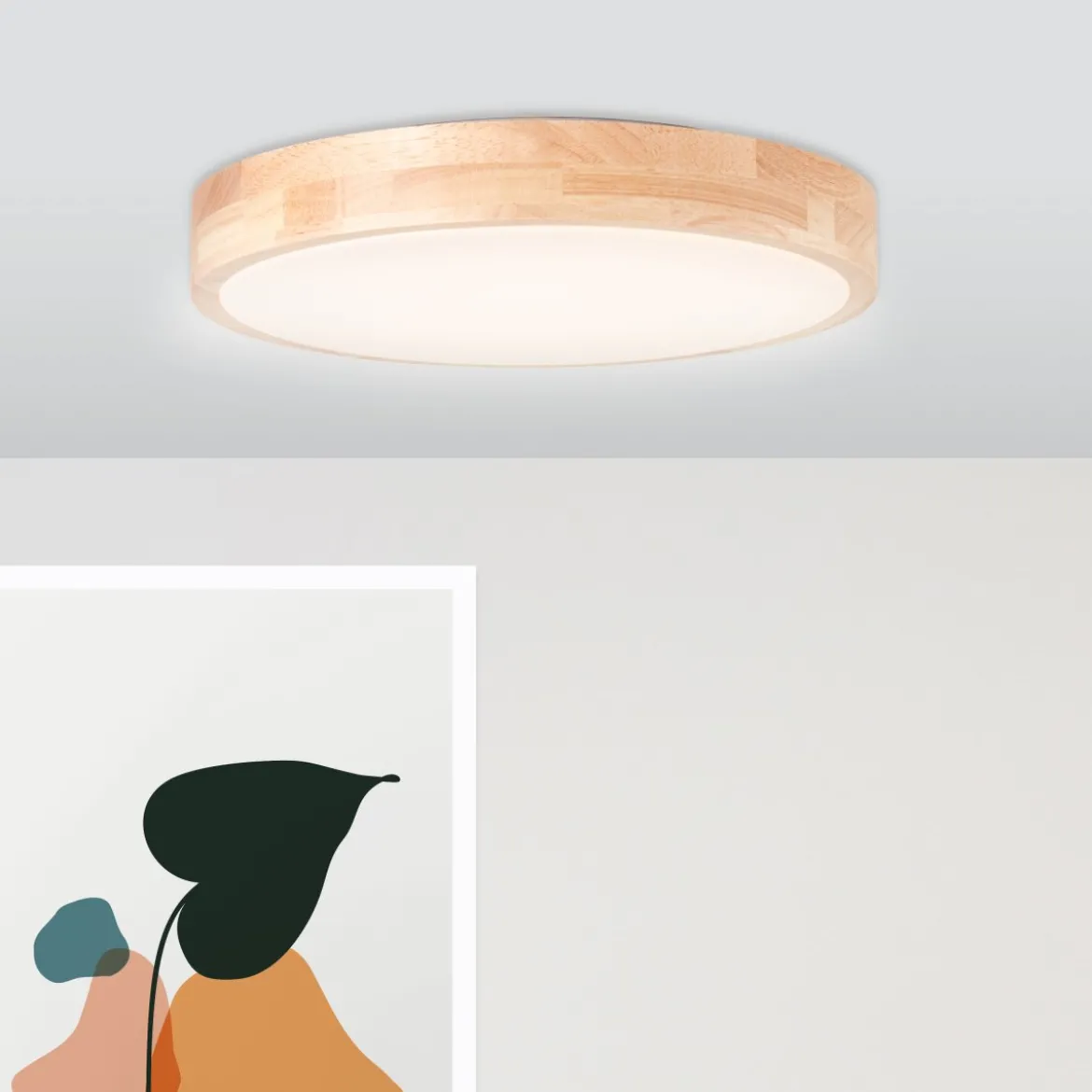 Brilliant AG Leuchten G99636-45 Moreen LED Deckenleuchte rund 34cm holz IP44