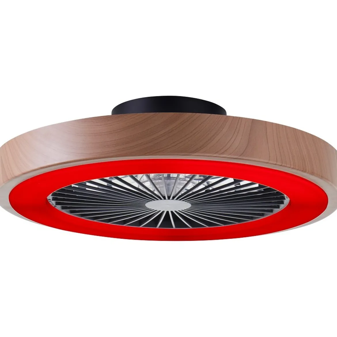 Brilliant AG Leuchten G60060-09 Slimline LED Deckenleuchte 49cm mit Ventilator natur schwarz