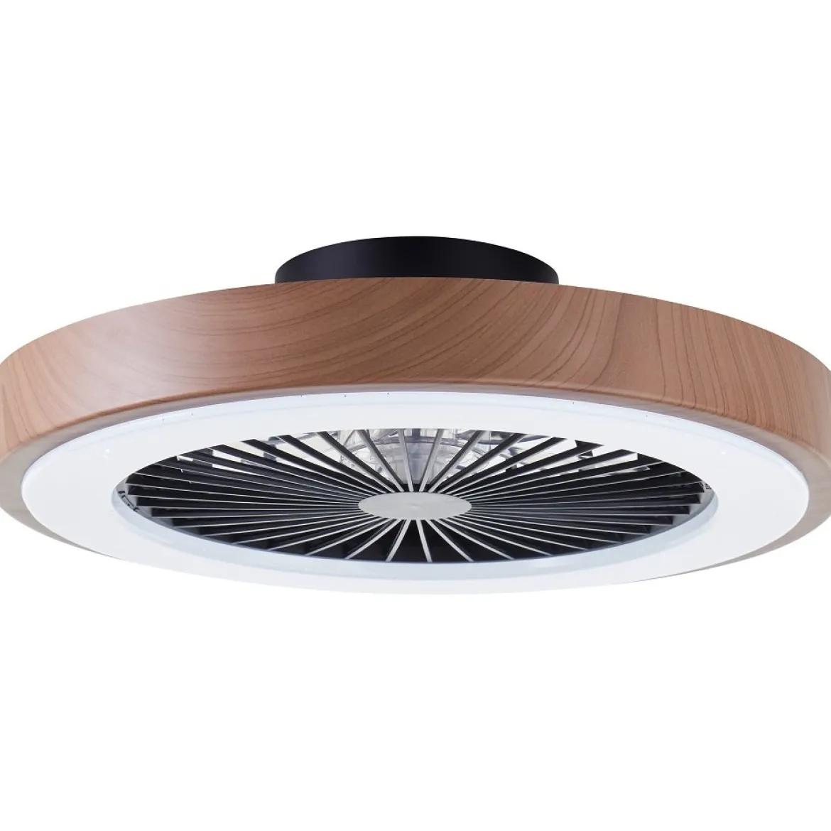 Brilliant AG Leuchten G60060-09 Slimline LED Deckenleuchte 49cm mit Ventilator natur schwarz