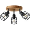 Brilliant AG Leuchten  99760-66 Gwen Spotrondell 3-flammig antik holz schwarz korund