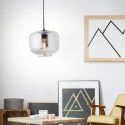 Brilliant AG Leuchten 99719-93 Kleon Pendelleuchte 1-flammig rauchglas