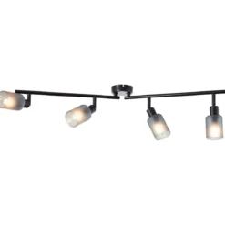 Brilliant AG Leuchten 99850-93 Loralie Spotrohr 4-flammig schwarz rauchglas