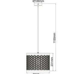 Brilliant AG Leuchten 99281-86 Neolia Pendelleuchte schwarz gold