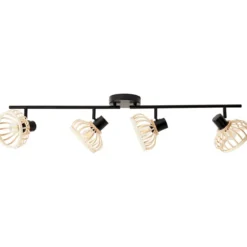 Brilliant AG Leuchten 99740-76 Norah Spotrohr 4-flammig schwarz natur