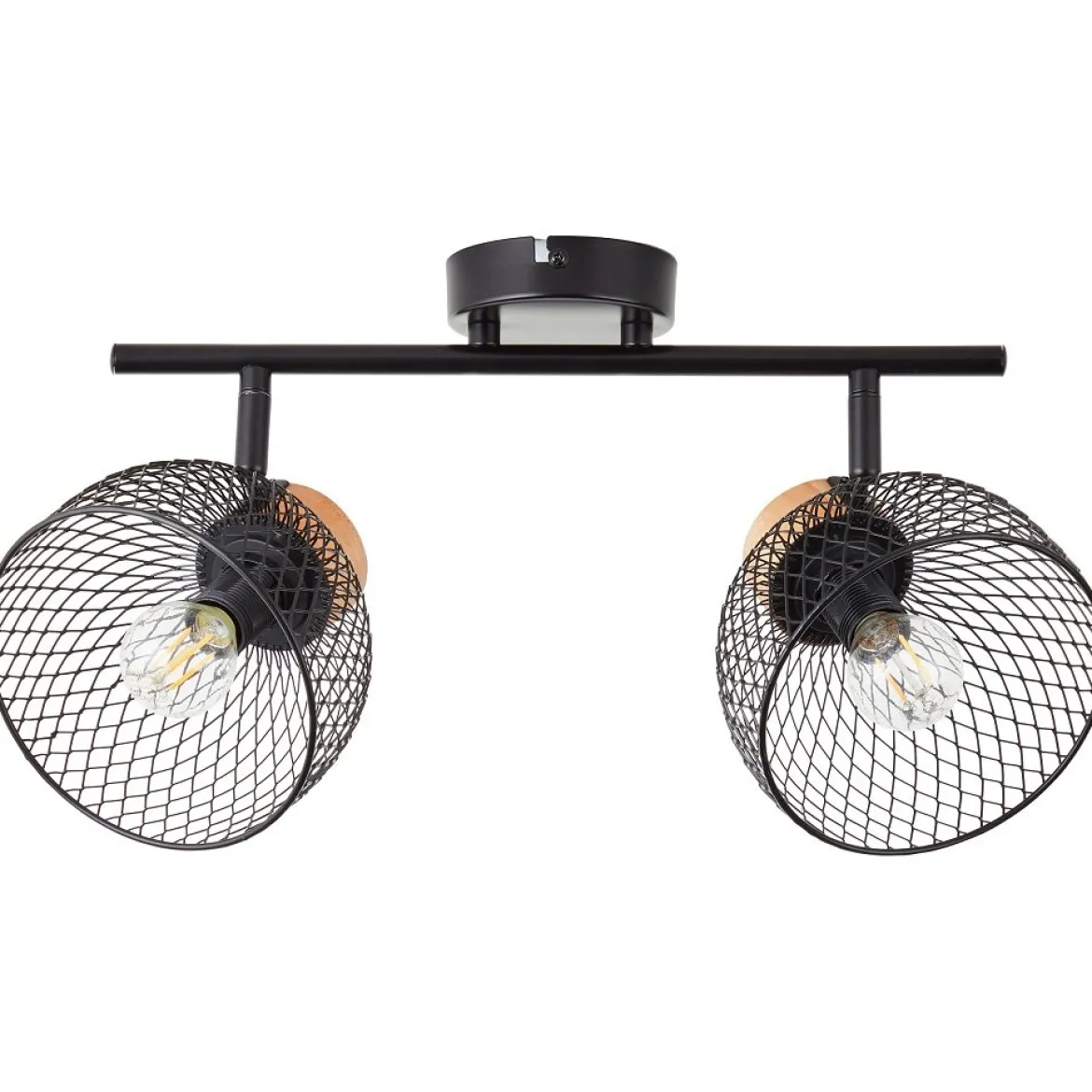 Brilliant AG Leuchten 99743-76 Thuy Spotrohr 2-flammig schwarz holz