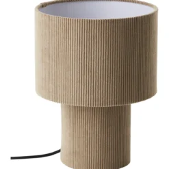 Brilliant AG Leuchten 60095-22 Tony Tischleuchte grau retro Cordstoff 30cm
