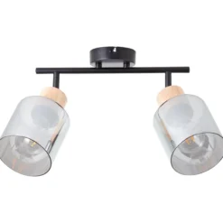 Brilliant AG Leuchten 99838-93 Weald Spotrohr 2-flammigholz rauchglas