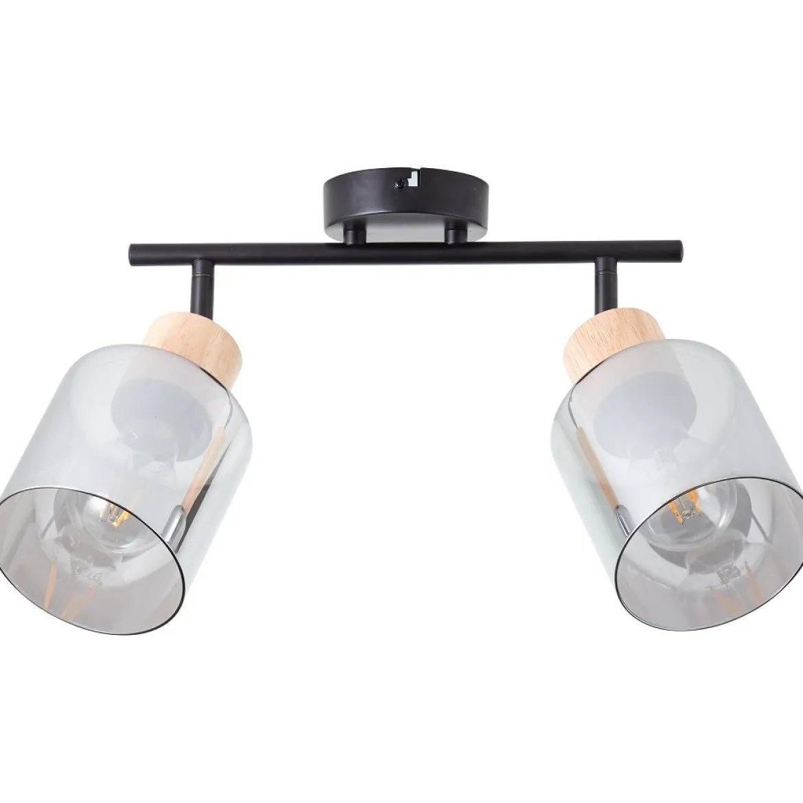 Brilliant AG Leuchten 99838-93 Weald Spotrohr 2-flammigholz rauchglas