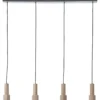 Brilliant Leuchten 60118-76 Cadiz Pendelleuchte 4-flammig schwarz bronze gebürstet