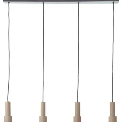 Brilliant Leuchten 60118-76 Cadiz Pendelleuchte 4-flammig schwarz bronze gebürstet