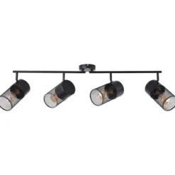 Brilliant Leuchten 99726-76 Deckenstrahler Kamolo 4-flammig schwarz matt E27