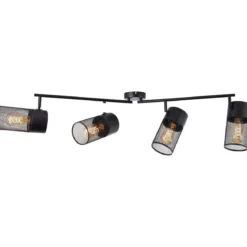 Brilliant Leuchten 99726-76 Deckenstrahler Kamolo 4-flammig schwarz matt E27
