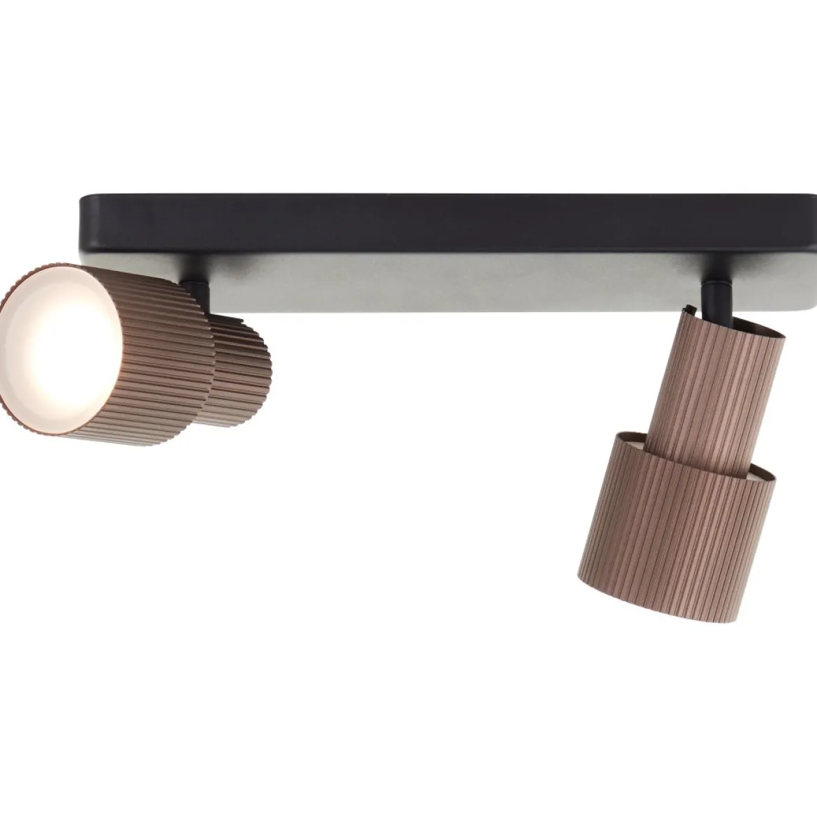 Brilliant Leuchten G01413-76 Cadiz LED Spotbalken 2-flammig schwarz bronze gebürstet