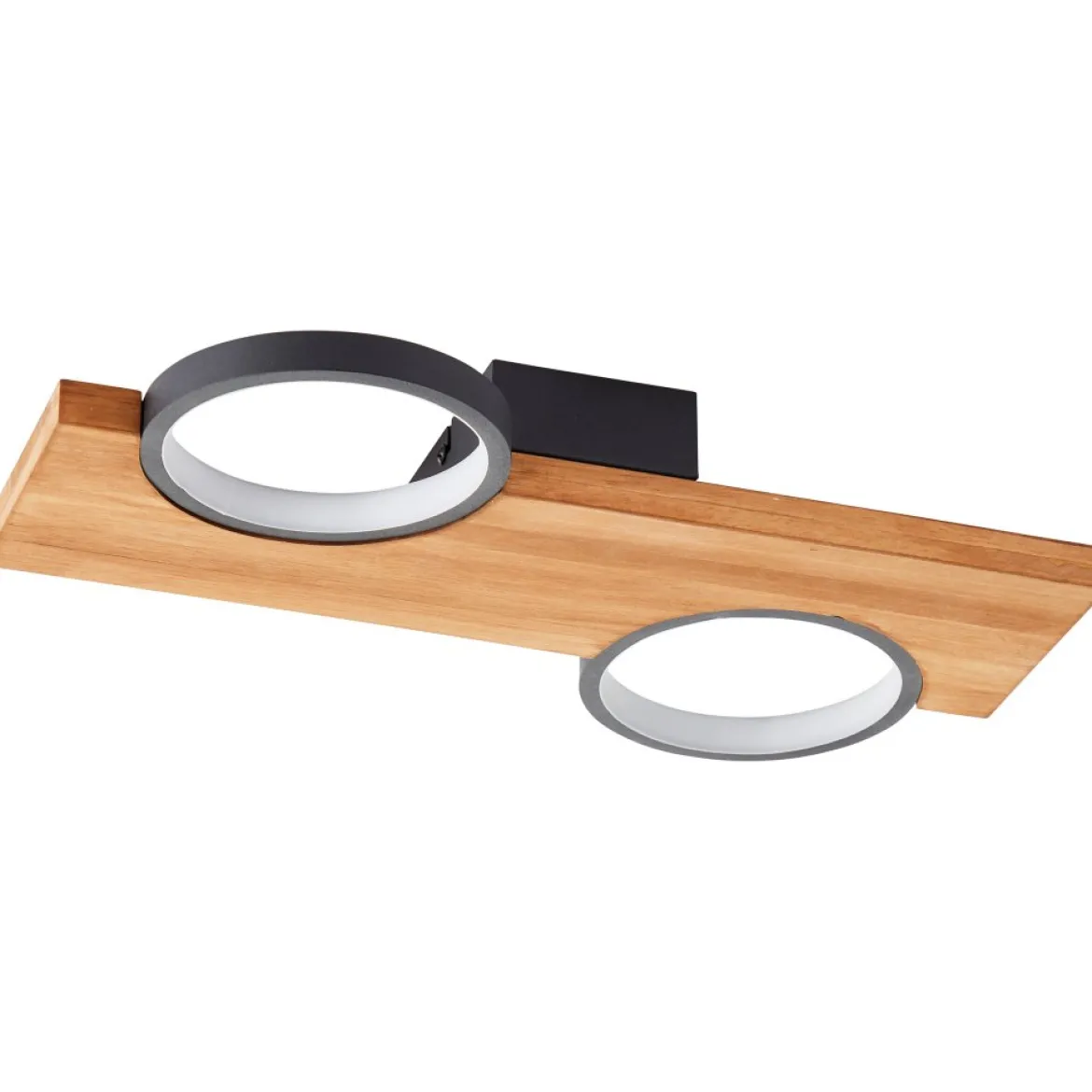 Brilliant Leuchten G99936-76 LED Deckenleuchte Cheesy schwarz matt holz 3000K