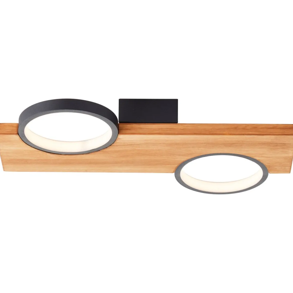 Brilliant Leuchten G99936-76 LED Deckenleuchte Cheesy schwarz matt holz 3000K