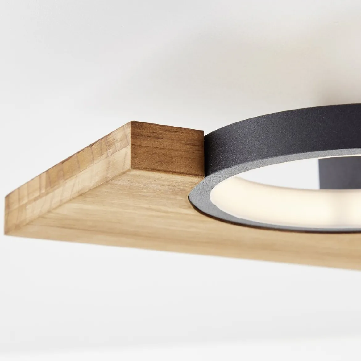 Brilliant Leuchten G99936-76 LED Deckenleuchte Cheesy schwarz matt holz 3000K