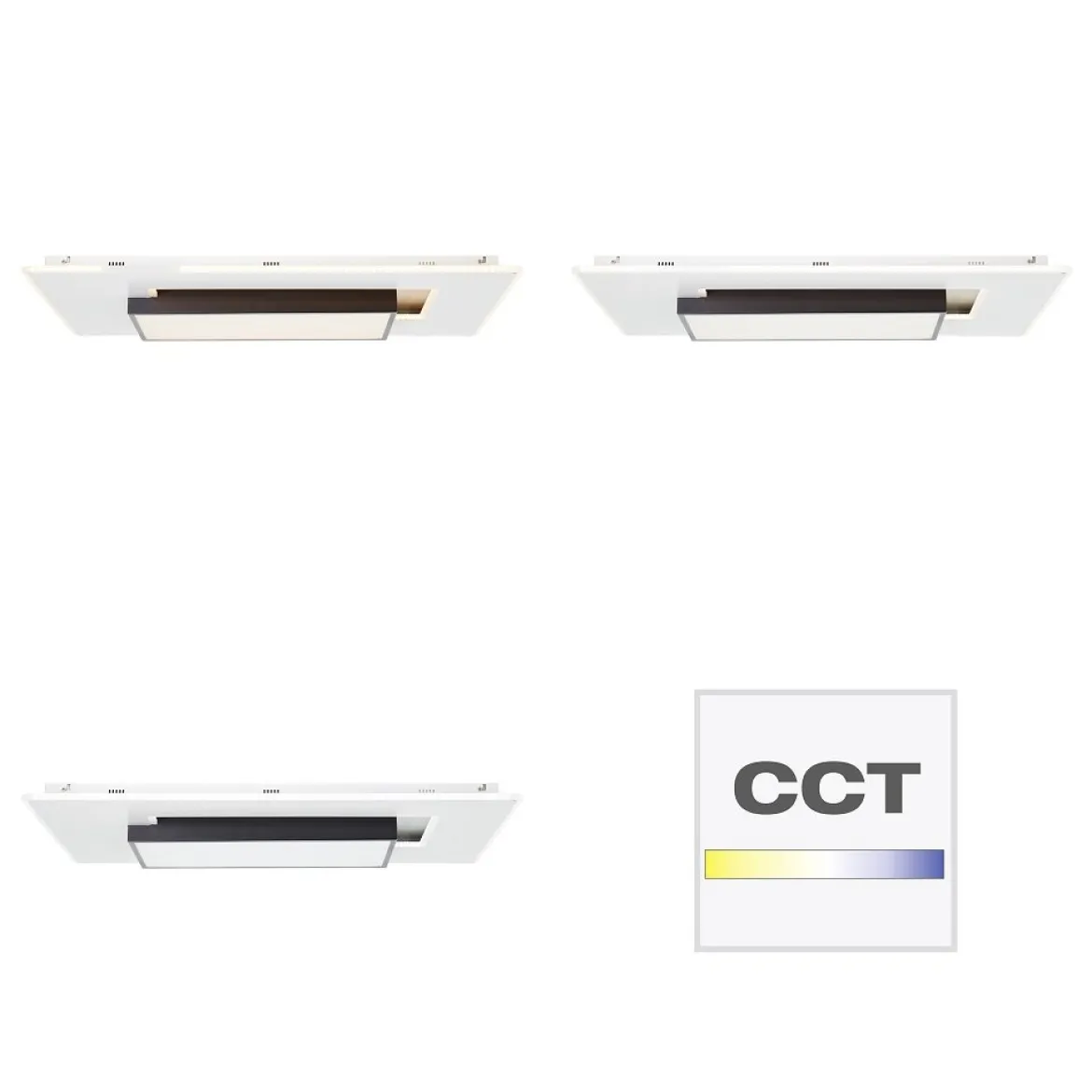 Brilliant Leuchten G99588-75 LED Deckenleuchte Hutson weiß schwarz