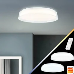 Brilliant Leuchten G97189-70 LED Deckenleuchte Leanna 41cm weiß Tuya App